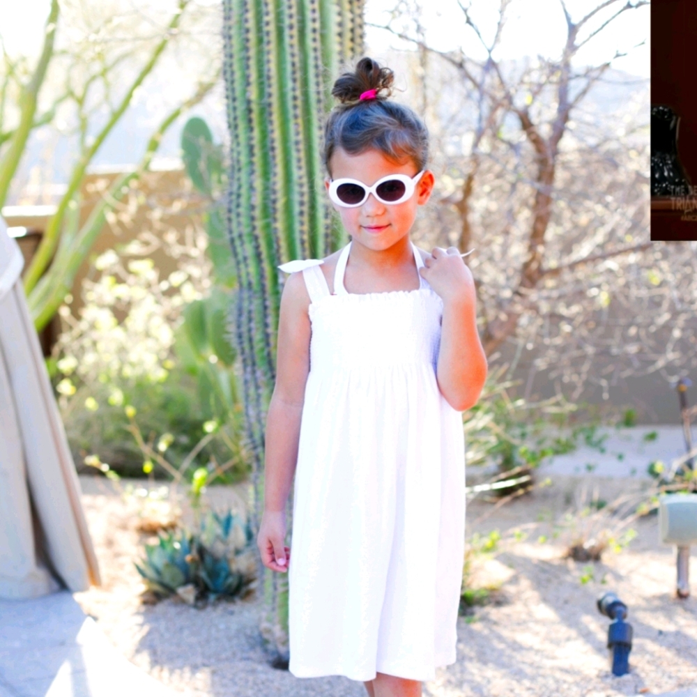 Janie and Jack white and black sunglasses
